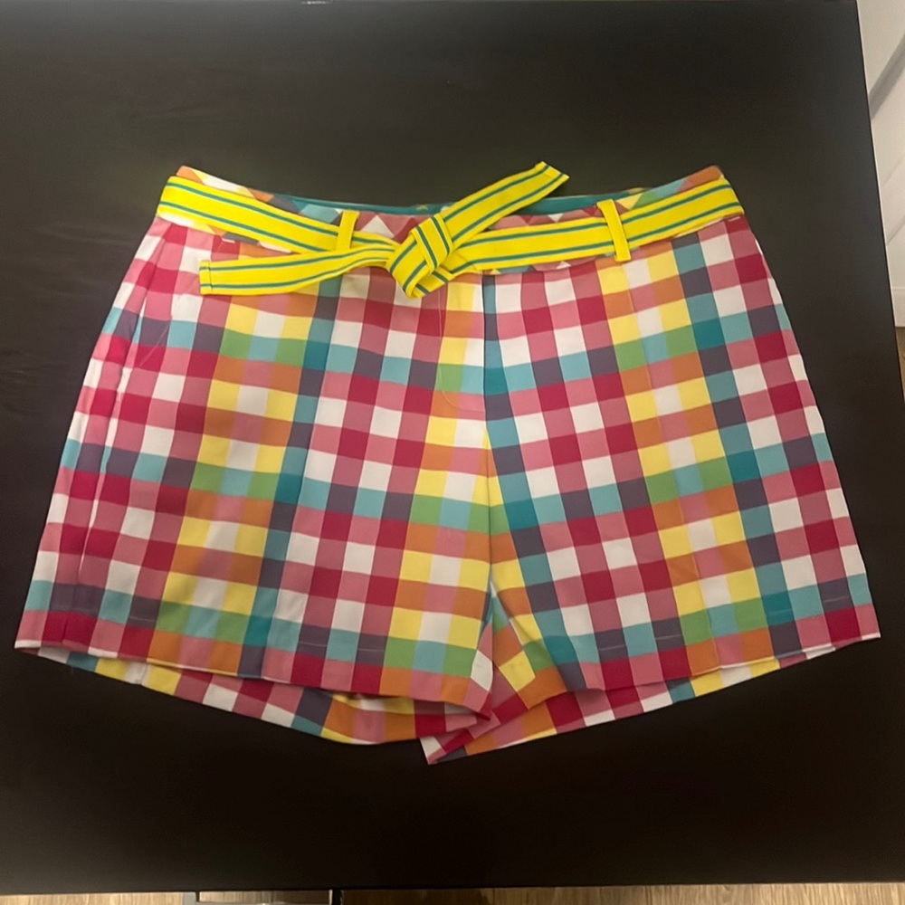 Slazenger Multi-Colored Checker Plaid Scooter Golf Shorts NEW
